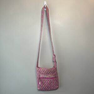 Vera Bradley Women's Bermuda Pink Adjustable Crossbody Bag Purse